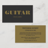 Stijlvolle gitarist, professioneel muzikant visitekaartje (Voorkant / Achterkant)