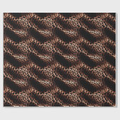 Stijlvolle Glam Roos Gold Blush Roze Leopard Spark Cadeaupapier (Vlak)