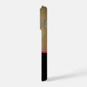 Stijlvolle Glitter Hiel, Lipstick & Monogram iPhone Hoesje (Linkerkant)