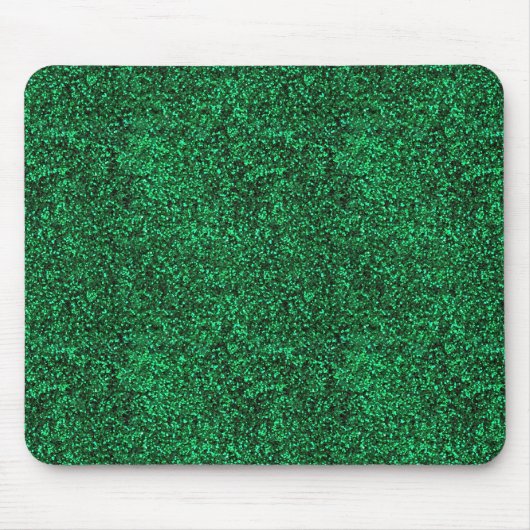 Stijlvolle Glitzy Green Sequin Sparkles Muismat (Voorkant)