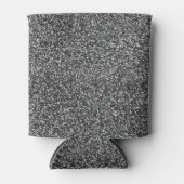 Stijlvolle Glitzy Silver Sequin Sparkles Blikjeskoeler (Voorkant)