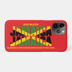 Stijlvolle GOD ZEGENE JAMAICA Vlag iPhone 11 Pro Hoesje