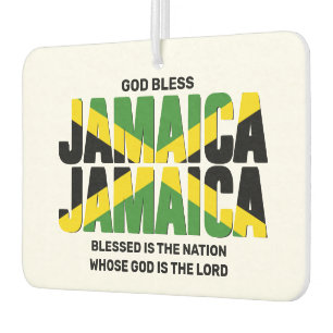 Stijlvolle GOD ZEGENE JAMAICA Vlag Luchtverfrisser