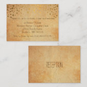 Stijlvolle Gold Confetti Stippen | textuur Informatiekaartje (Voorkant / Achterkant)