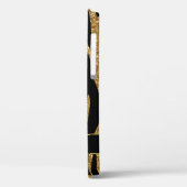 Stijlvolle Gold Glitter Tiger Stripe Name  Case-Mate iPhone Case (Achterkant / Links)