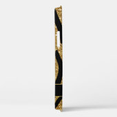 Stijlvolle Gold Glitter Tiger Stripe Name  Case-Mate iPhone Case (Achterkant / Rechts)