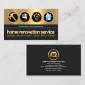 Stijlvolle Gold Layer Creative Construction-pictog Visitekaartje (Voorkant / Achterkant)