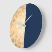 Stijlvolle gold & navy blue grote klok (Hoek)