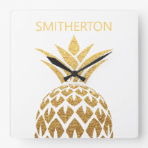Stijlvolle Gold Pineapple White Familienaam