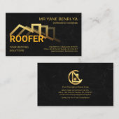 Stijlvolle Gold Roof Black Granite Roofing Visitekaartje (Voorkant / Achterkant)