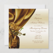 Stijlvolle Gold Sash-Thanksgiving Kaart (Voorkant)