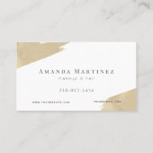 Stijlvolle Gold Strokes Salon Afspraakkaart Visitekaartje (Achterkant)