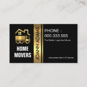 Stijlvolle Gold Truck Movers Visitekaartje (Voorkant)
