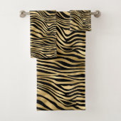 Stijlvolle Gold Zebra-afdrukken  Bad Handdoek (Insitu)