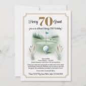 Stijlvolle Golf 70e verjaardag uitnodigingen (Voorkant)
