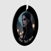 Stijlvolle gotische zwarte emo gepersonaliseerde f ornament (voorkant)