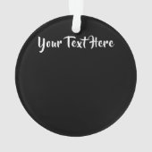 Stijlvolle gotische zwarte emo gepersonaliseerde f ornament (achterkant)