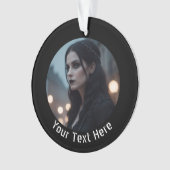 Stijlvolle gotische zwarte emo gepersonaliseerde f ornament (voorkant)
