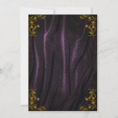 Stijlvolle gouden 50ste verjaardagsuitnodiging kaart (Achterkant)