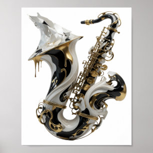 Stijlvolle Gouden ABSTRACTE KUNST Statement Design Poster