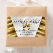 Stijlvolle gouden abstracte vector van metalen etiket (Insitu)