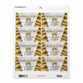 Stijlvolle gouden abstracte vector van metalen etiket (Full Sheet)