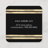 Stijlvolle gouden accenten vierkante visitekaartje (Achterkant)