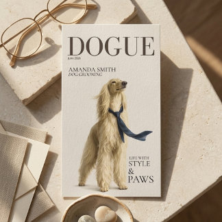 Stijlvolle Gouden Afghaanse Windhond Dogue Visitek Visitekaartje