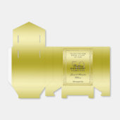 Stijlvolle gouden Confetti 50ste bruiloft dank u g Bedankdoosjes (Uitgevouwen)