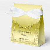 Stijlvolle gouden Confetti 50ste bruiloft dank u g Bedankdoosjes (Voorkant Zijde)