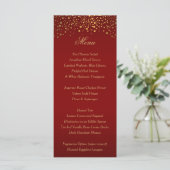 Stijlvolle gouden Confetti Maroon - Menu (Staand voorkant)