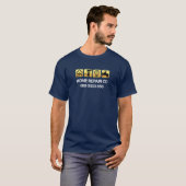Stijlvolle gouden constructie Handyman Tools T-shirt (Voorkant volledig)