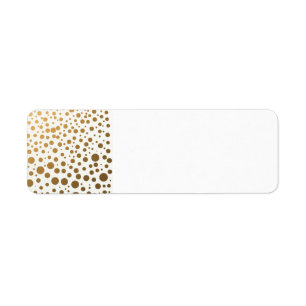 Stijlvolle gouden folie Confetti Stippen Etiket