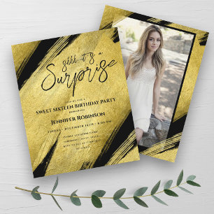 STIJLVOLLE Gouden Folie Foto Verrassing Sweet 16 I
