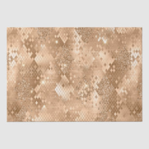 Stijlvolle gouden glitter jungle slangenhuidpatroo tissuepapier