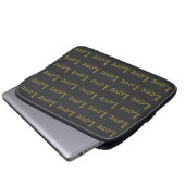 Stijlvolle Gouden Grijze Klassieke Liefdes Huwelij Laptop Sleeve (Voorkant onderkant)