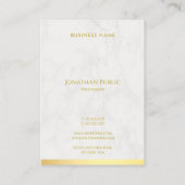 Stijlvolle Gouden Marmeren Handgeschreven Naam Sja Visitekaartje (Achterkant)