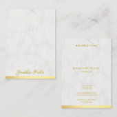 Stijlvolle Gouden Marmeren Handgeschreven Naam Sja Visitekaartje (Voorkant / Achterkant)