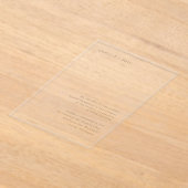 Stijlvolle gouden minimalistische bruiloft acryl uitnodigingen (Laagn)