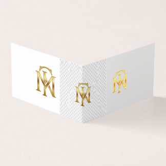 Stijlvolle gouden monogram Logo Elegante Personal  Visitekaartjes