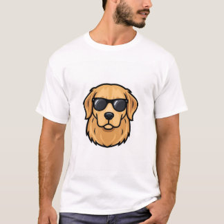 Stijlvolle Gouden Retriever Zonnebril Mascotte - M T-shirt