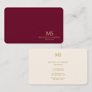 Stijlvolle gouden tekst monogram luxe zijde papier visitekaartje