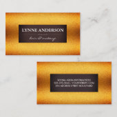 Stijlvolle goudhamer met bruin label (Voorkant / Achterkant)