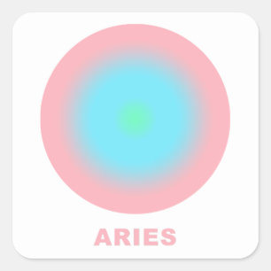 Stijlvolle gradiënt bij Zodiab Teken Vierkante Sticker