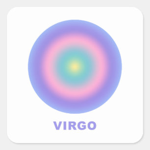Stijlvolle gradiënt voor vigo Zodiac Sign Vierkante Sticker