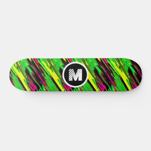 Stijlvolle Graffiti Paint Splash Aangepaste Monogr Skateboard (Horizontaal)
