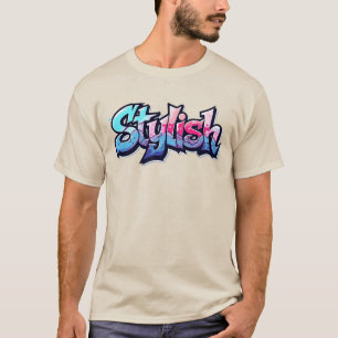 Stijlvolle Graffiti-tekst-kunst T-shirt