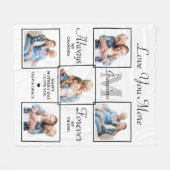 Stijlvolle GRANDMA Persoonlijk 5 Foto Collage Flee Fleece Deken (Voorkant (Horizontaal))