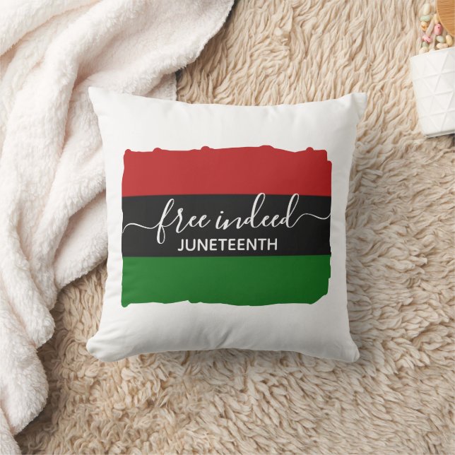 Stijlvolle GRATIS ECHT Pan Afrikaanse JUNETEENTH Kussen (Deken)