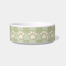 Stijlvolle Green Gingham pet bowl Voerbakje
